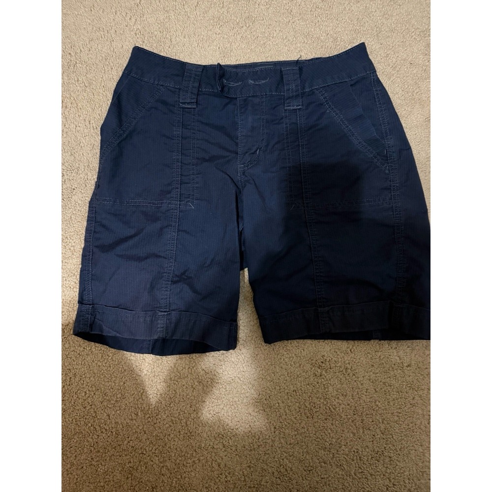JAG Jeans Women's 6P Petite Utility Cargo Shorts Navy Blue‎ Pockets Casual